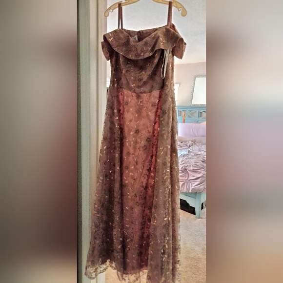 Dress - floor length, off the shoulder, formal gown - Picture 2 of 3